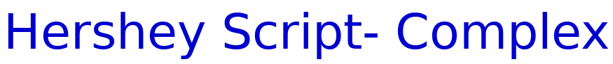 Hershey Script- Complex 字体